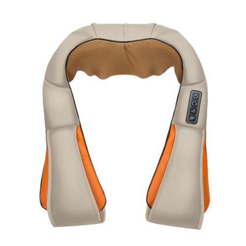Car Household Massage Shawl Heated Shoulder And Cervical Massager US Plug(Beige+Orange)