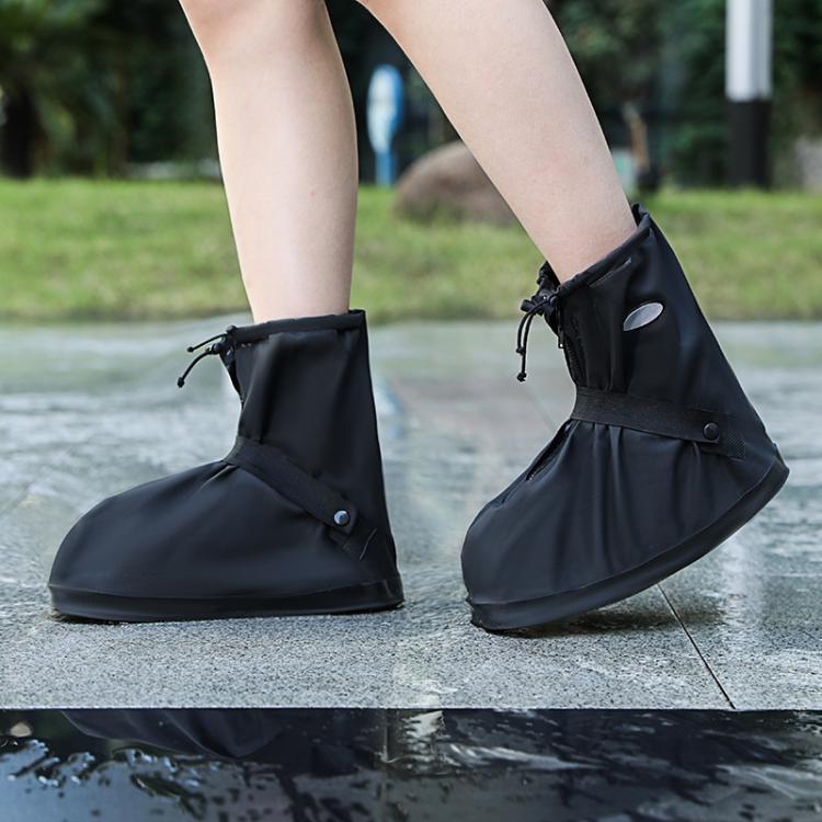 

Cycling Outdoor Thick Wear-Resistant Mid-Tube Rain Boots, Size: S 36-37(Black)