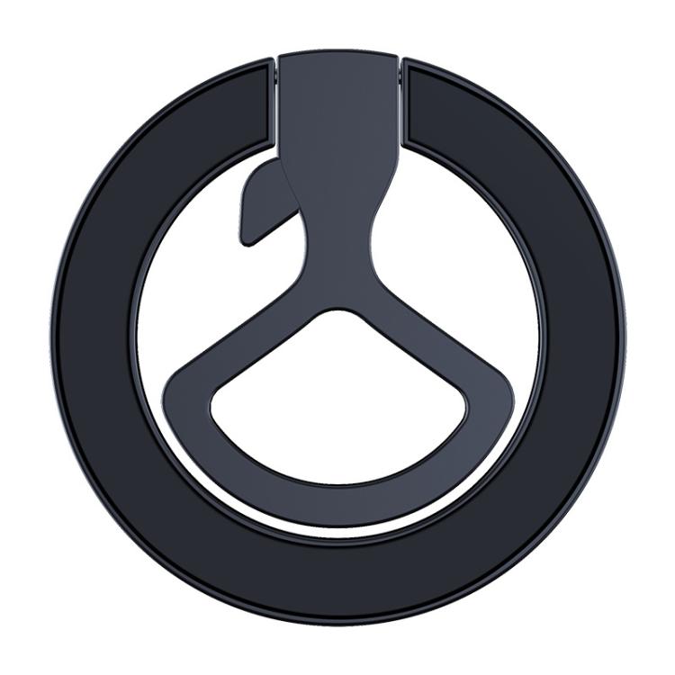 Magnetic Ring Clip Phone Holder Multi-Functional Lazy Person Metal Desktop Phone Stand(D52 Black)