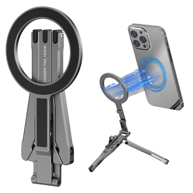 

Magsafe Mobile Phone Magnetic Holder Desktop Tripod(Silver Gray)