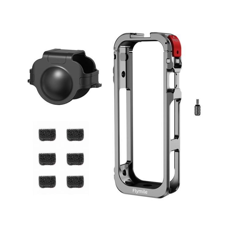 

For Insta360 X5 Camera Flymile Metal Frame Lens Cover Set Rabbit Cage Expansion Bracket(Metal Color)