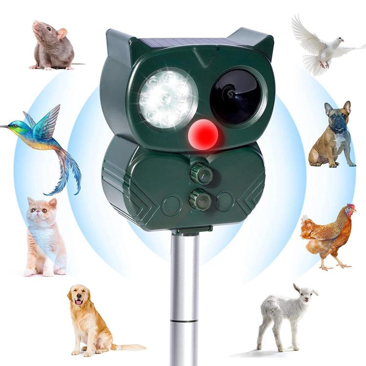 

Five-Speed Tuning + Voice-Activated Ultrasonic Solar-Powered Animal Repeller(704)