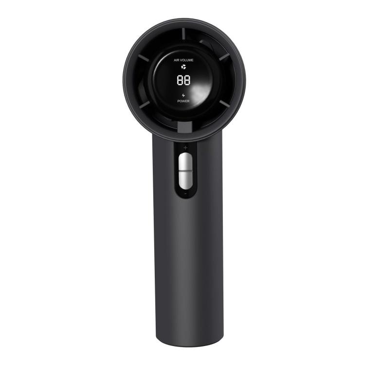 

100-gear High Speed Handheld Fan Bladeless Mini Digital Display Small Fan(Black)