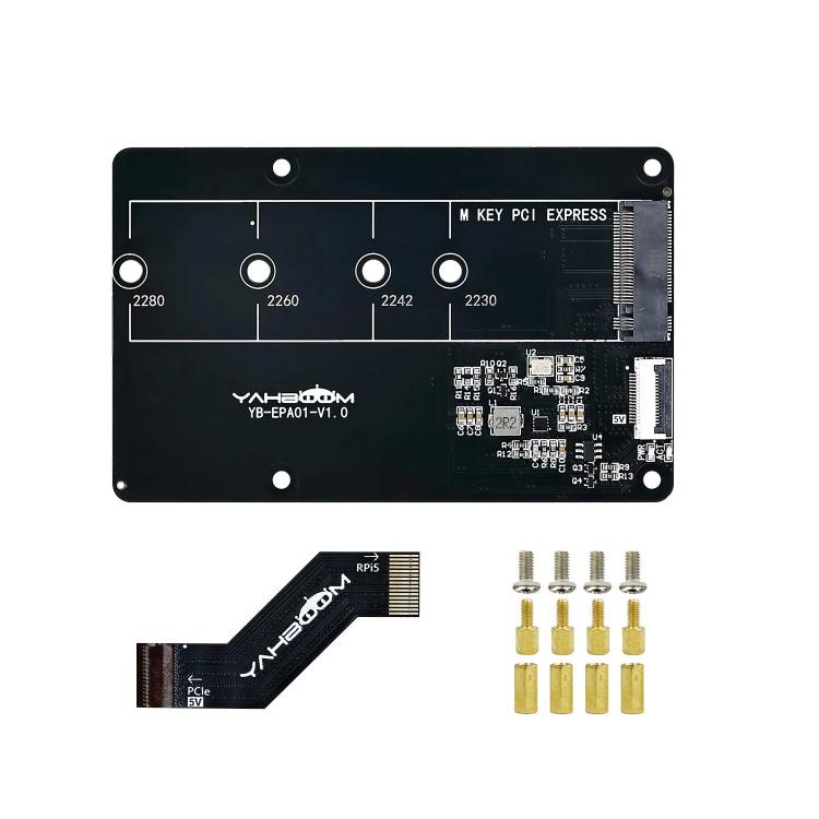 

Yahboom PCIe To M.2 Adapter Expansion Board For Raspberry Pi 5 NVMe Expansion Board, Spec: Separate Board