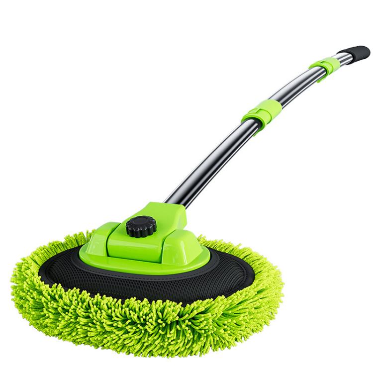 

SUITU LS-444 Three-section Curved Car Wash Brush Chenille Car Wash Mop(Black Green)
