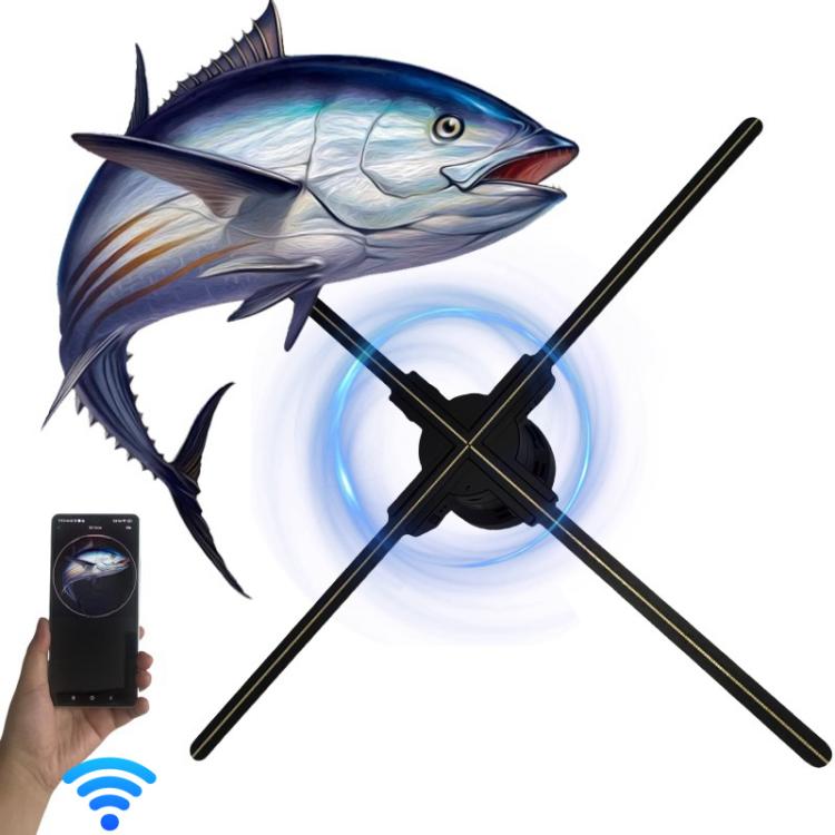 

60cm 3D Holographic Fan with 1600x720 Resolution & 720 LEDs WiFi/APP DIY Content Control(US Plug)