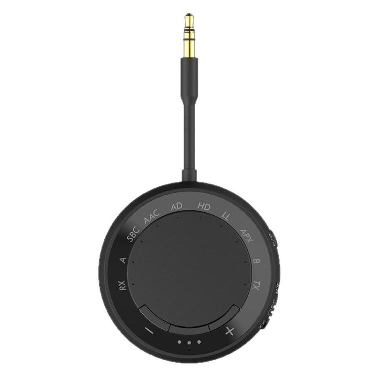 

2-in-1 Bluetooth 5.4 Audio Adapter with Qualcomm Chip Low Latency Wireless Transmitter/Receiver for Car/Home(Black)