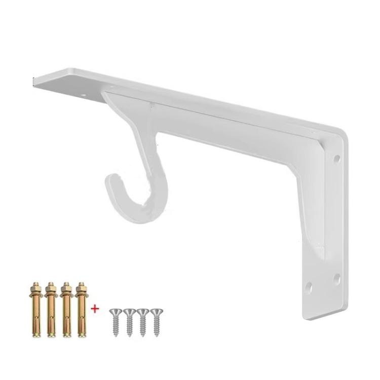 

12 Inch White Heavy Duty Wall-Mounted Closet Organizer Bracket High Strength Reinforced Triangle Support