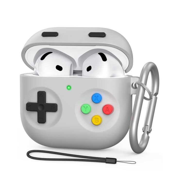 

For AirPods 4 AhaStyle DD10 Silicone Split Earphone Protective Case(Light Gray)