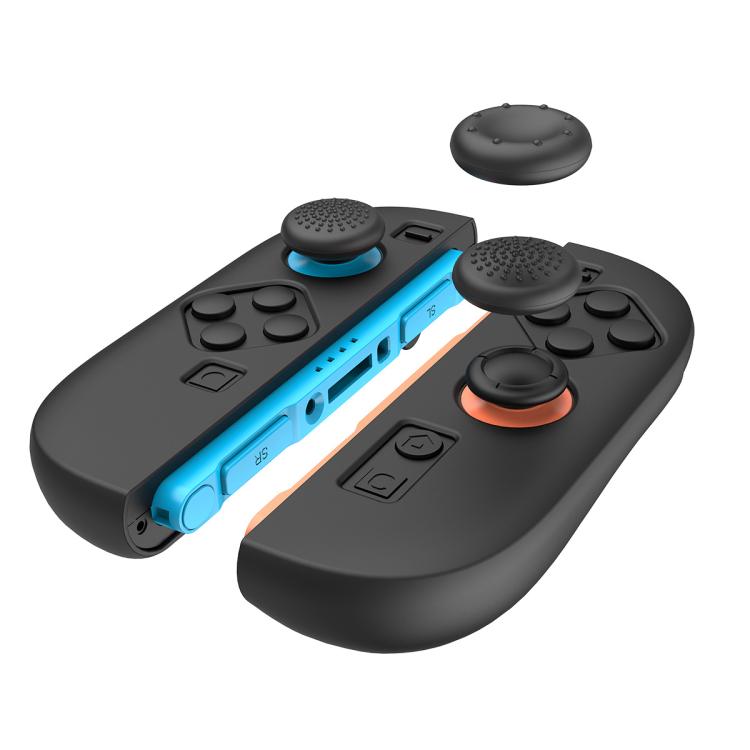

For Nintendo Switch 2 Joy-Con ipega PG-SW2083 Handle Silicone Protective Cover With Joystick Cap(Black)