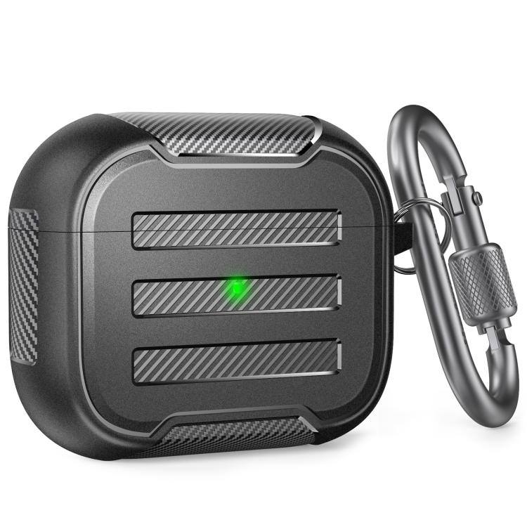 

For AirPods 3 AhaStyle PT115-3 TPU Light Fibre Split Earphone Protector(Black)