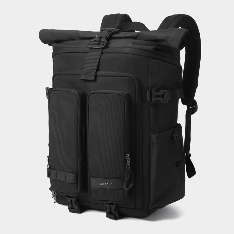 

Tigernu Unisex Waterproof Travel Backpack Roll-Top Expandable Design with 15.6-inch Laptop & Tablet Compartment(Black)