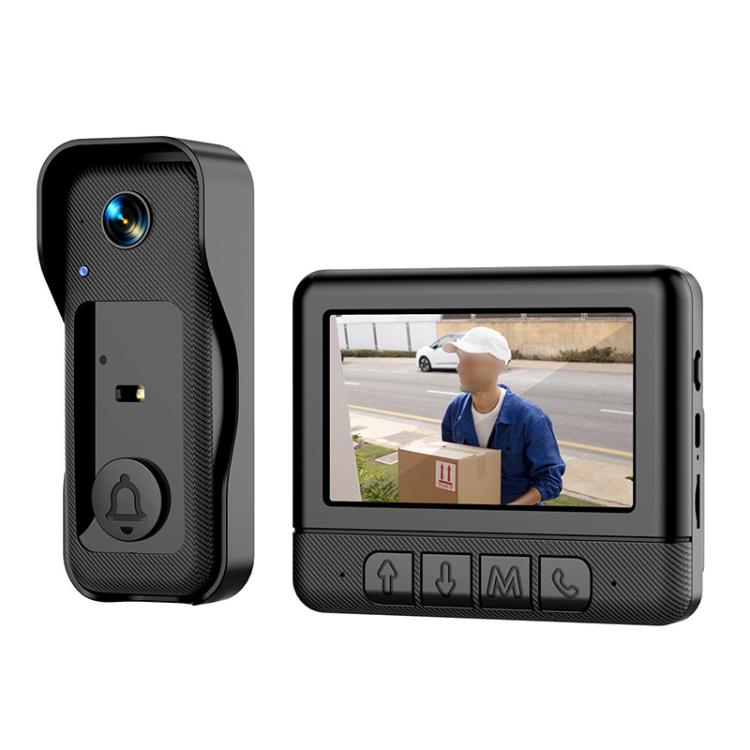 

X6 Home Intelligent Infrared Night Vision Wireless Video Doorbell With 4.3-Inch Display, Color: Black