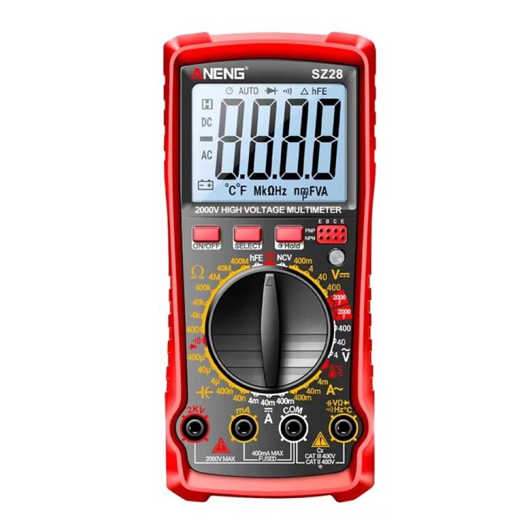 

ANENG 2000V High Voltage High Precision Photovoltaic Digital Multimeter(SZ28 Red)