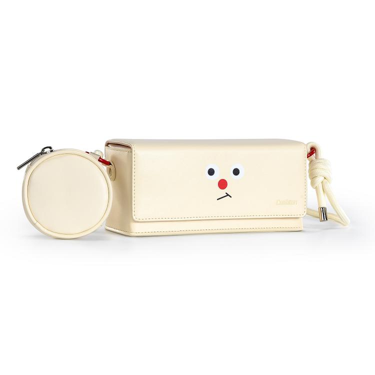 

For DJI Pocket 3 Cwatcun D195 Medium Pocket Tripod Camera Bag Camera Accessories Shoulder Bag(White)