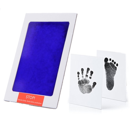 

Non-Toxic Baby Handprint Footprint Imprint Souvenirs Infant Clay Toy Gifts(Blue)