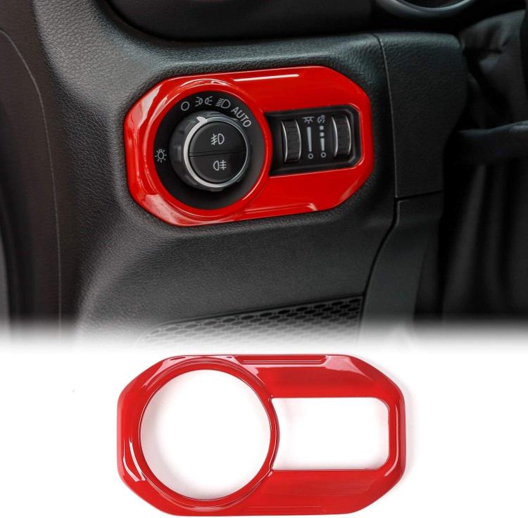 

For Jeep Wrangler JL & JLU 2018-2023 Models Light Switch Panel Trim Cover(Red)
