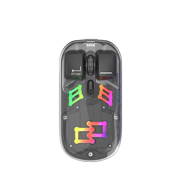 

IMICE T300 4 Keys 1600DPI RGB Luminous Mouse Bluetooth Dual Mode Charging Wireless Silent Mouse With Magnetic Back Cover(Black)