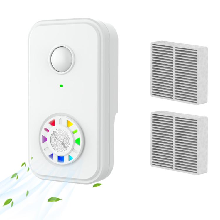 

Negative Ion Air Purifier with Built-in Fan and 2 HEPA Filters for Indoor Bathroom Odor Removal US plug-White