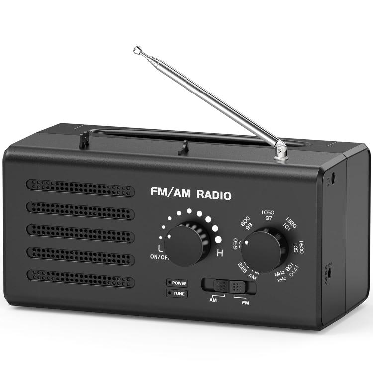 

Dual-band FM/AM External Power Socket Radio Player, Specifications: For EU(Black)