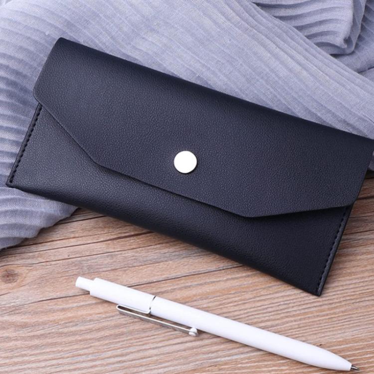 

PU Leather Wallet Business Card Holder Card Case Envelope Card Bag(Black)