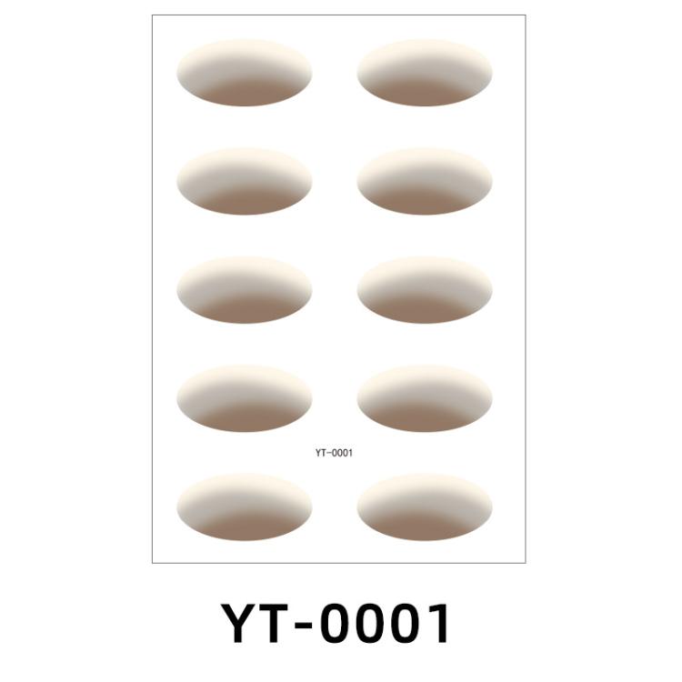 

5sheets /Pack Waterproof Eye Shadow Tattoo Stickers Temporary Cosmetic Eye Stickers For Parties, Halloween, Cosplay YT-0001