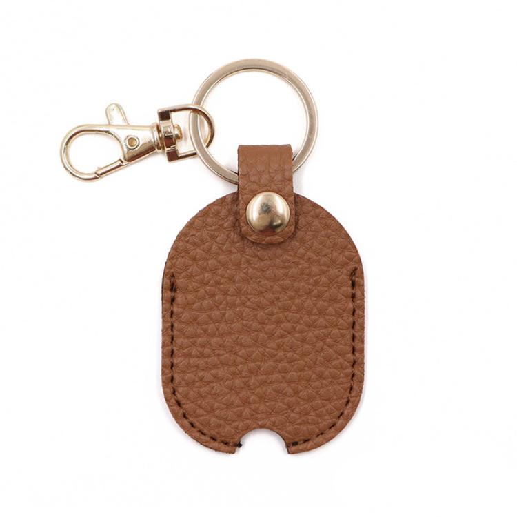 

Universal Keychain Leather Key Cover Keychain Replaceable Keys(Brown)