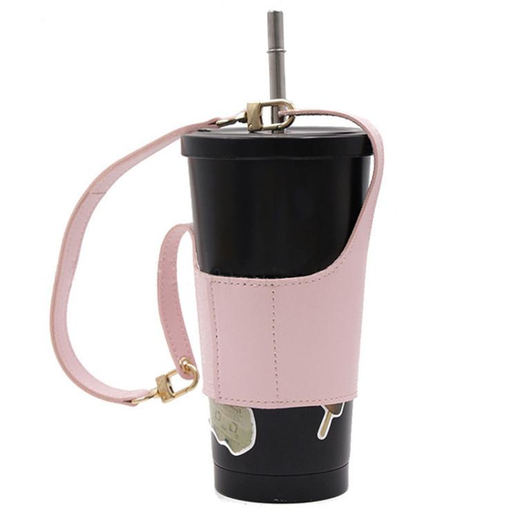 

For 300/500/750ml Adjustable Portable Coffee Cup Cover(Pink)