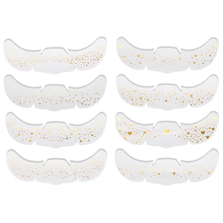 

8pcs /Pack Glitter Fake Freckle Temporary Tattoos Face Stickers for Parties, Cosplay & Festive Makeup(QT-0001-0008 Gold Hot Stamping)