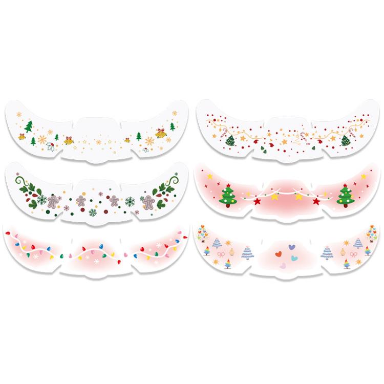 

6pcs /Pack Christmas Realistic Fake Freckle Face Stickers Temporary Tattoos for Holiday Parties(MIX-S3)