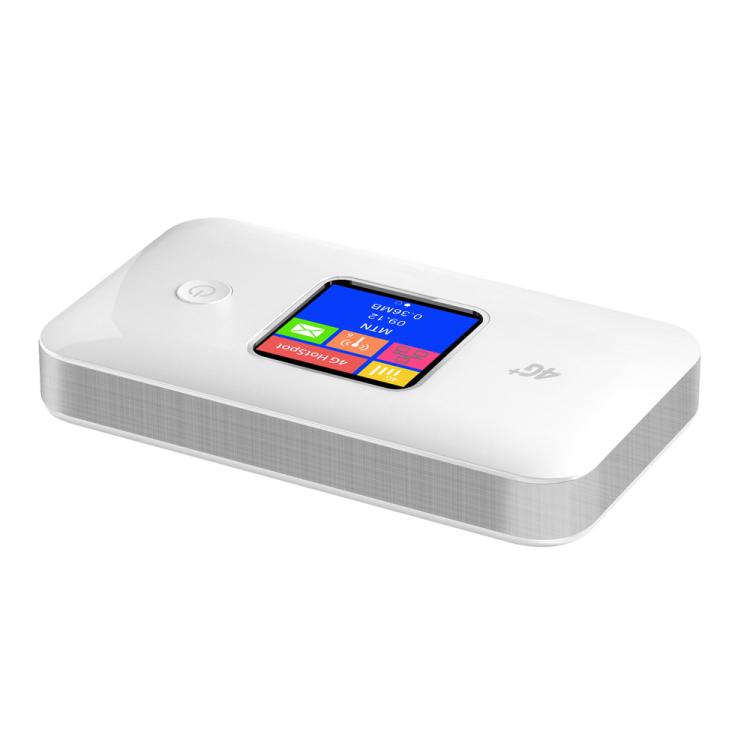 MF801 4G CAT7 Dual Band Portable WIFI LTE 300M Wireless Plug-in Router Color Screen MIFI Mobile Hotspot(White)