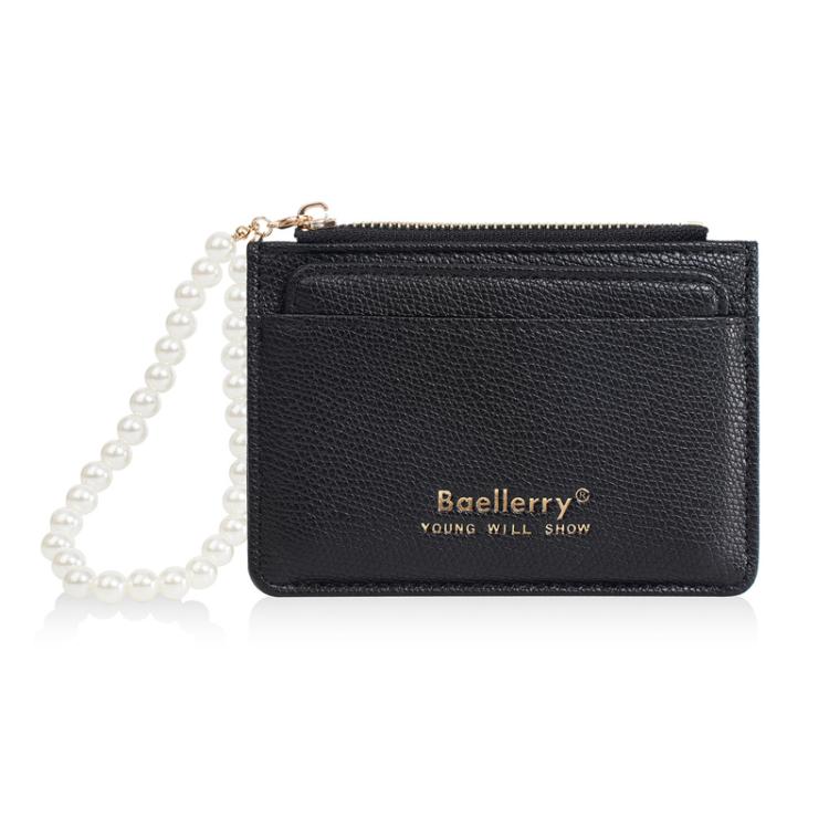 Baellerry N8356 Women Card Holder Multi Card Slot Coin Purse(Black)