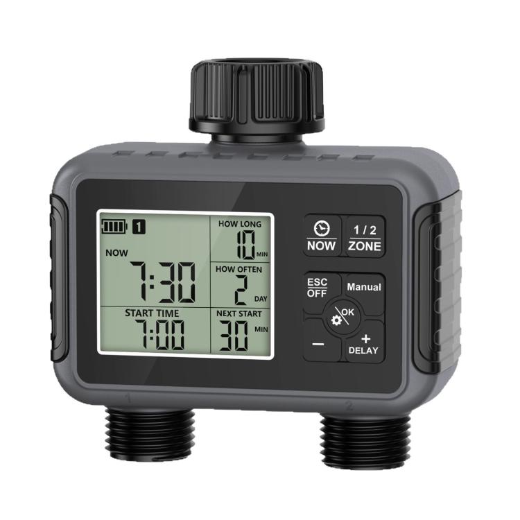 

Smart Watering Timer Dual-Outlet Automatic Irrigation Controller(UK Standard)