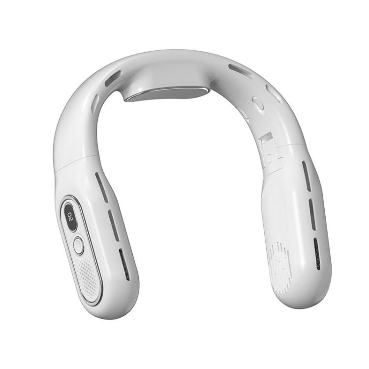 

Outdoor Digital Display Folding Silent Neck-Mounted Bladeless Fan(White)