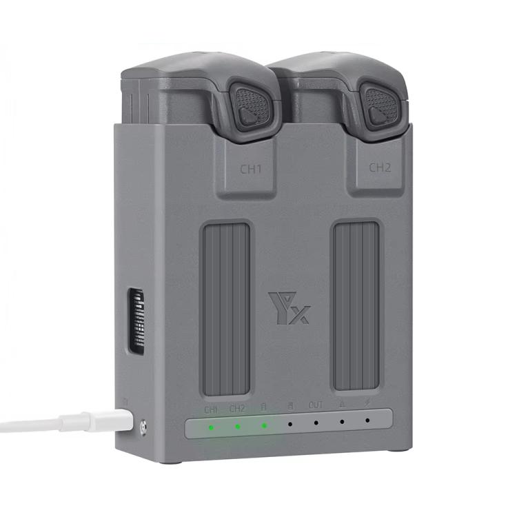 Cargador De Doble Canal Para Baterías DJI Flip | Carga Rápida PD45W + Modo Almacenamiento | Convierte La Batería En Power Bank USB