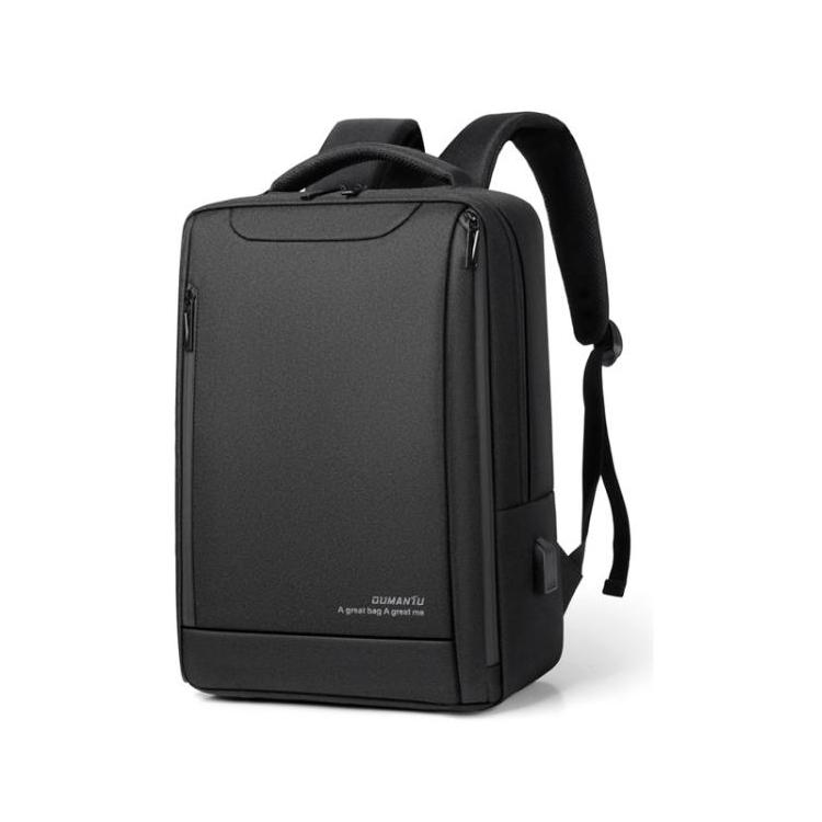 

OUMANTU 2106-1 Lightweight Business Laptop Backpack Large Capacity USB Charging Daypack For Work, Travel, Gym(Black)
