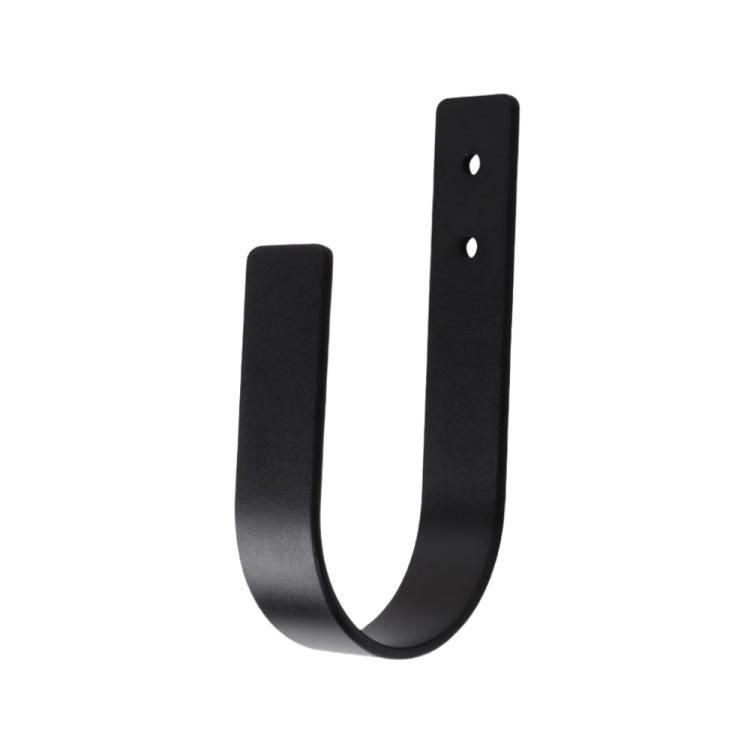 

1pc Wall-Mounted U-Shaped Metal Curtain Storage Hook with Cylindrical Paper Towel Holder