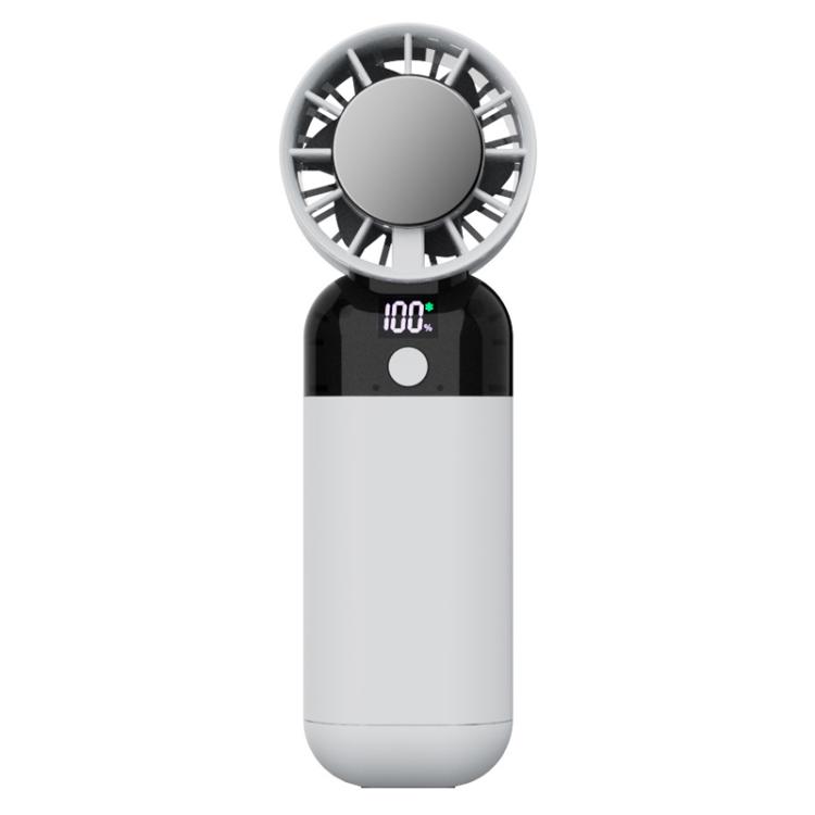 

ZK03 Digital Display Cooling Fan USB Silent Handheld Cold Compress Fan(White)