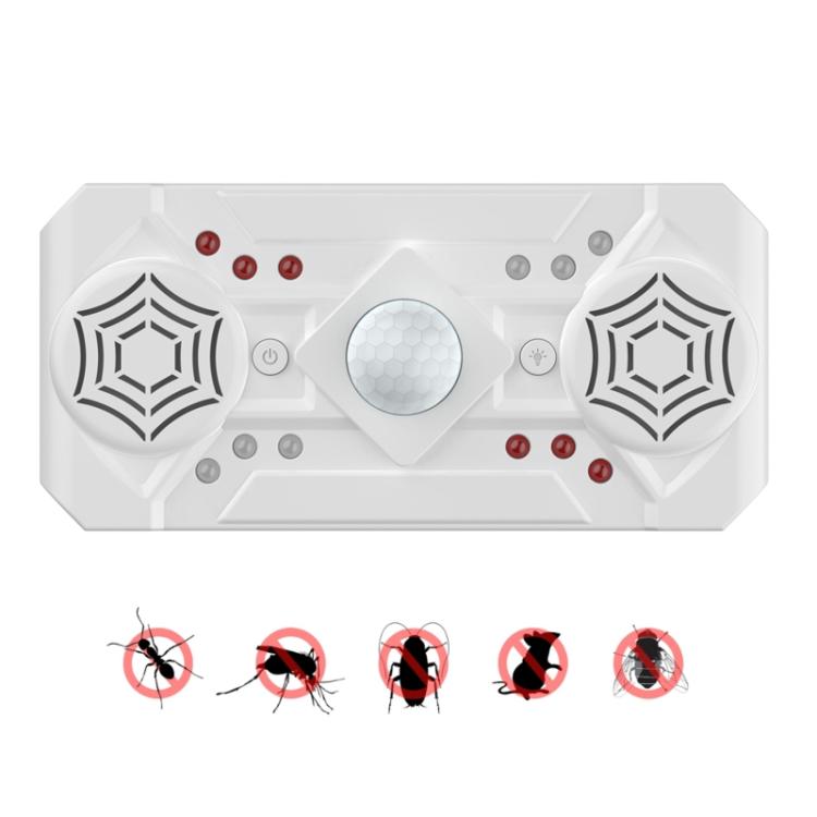 

Smart Sensing Ultrasonic LED Strobe Electronic Mouse Insect Repeller(White)