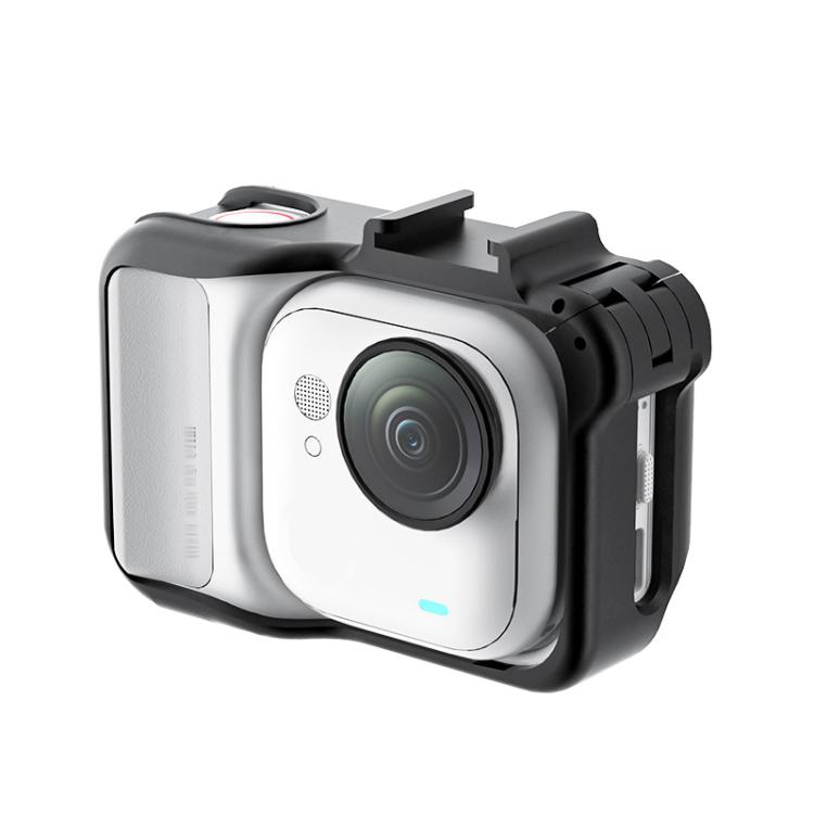 

For Insta360 GO Ultra Camera PC Expanded Cage With Cold Shoe Protective Frame Compatible With Magnetic Quick-release Adapter(Black)