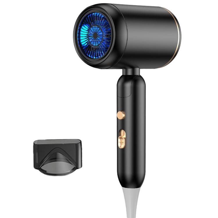 

1800W Portable Folding High-Speed Constant-Temperature Hair Dryer, Color: Black + Air Collector Nozzle(US Plug)