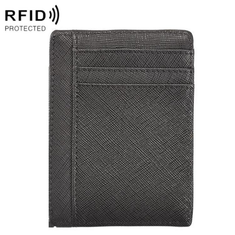 

Anti-Theft RFID Card Holder Ultra-Thin Multi-Card Leather Case(Black)