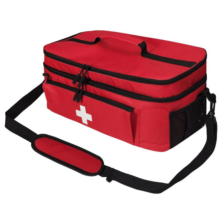 

29x19.5x17.5cm First Aid Kit Medicine Bottle Storage Bag(Red)
