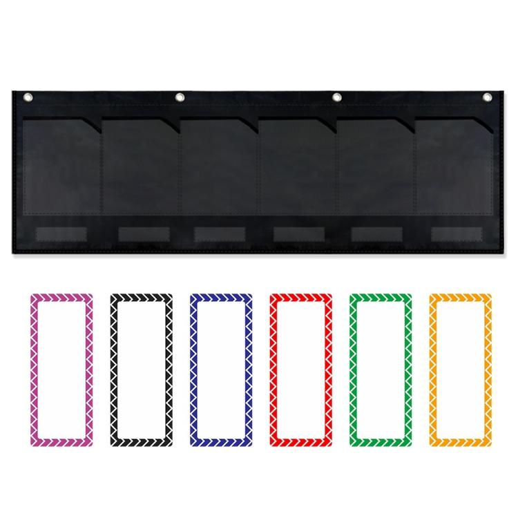 

Collection Home Wall Pockets with Labels Organizer(Black)