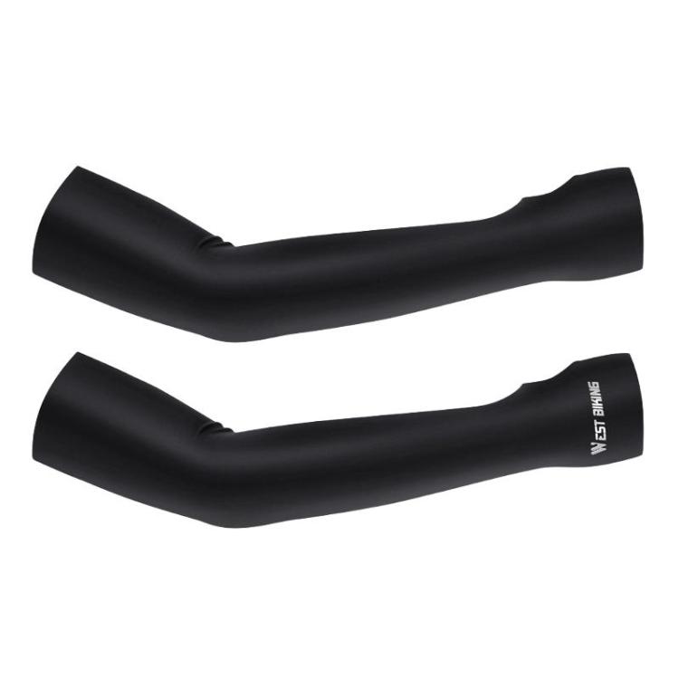 

WEST BIKING 1pair Outdoor Cycling Ice Silk UV-Protective Arm Sleeves Fishing Travel Arm Protection Ice Sleeves(Black)