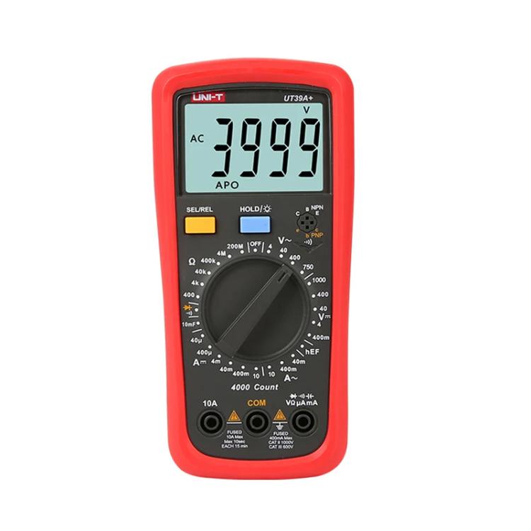 

UNI-T UT39A+ Digital Multimeter 1000V DC/750V AC Voltage, 10A Current Tester
