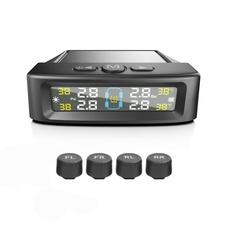 

Automotive TPMS Four-Tire Pressure Monitor, Specification: Beep Sound Version External Sensor(English)