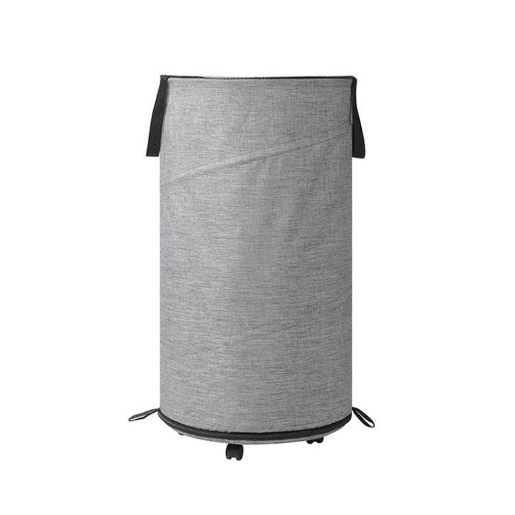 

Foldable Rolling Laundry Hamper with Wheels & Straps Large Capacity Collapsible Clothes Basket(Gray)