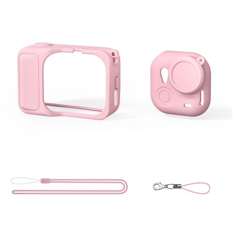 

For Insta360 Go Ultra aMagisn Silicone Protective Case Kit All-round Protection Shell(Pink)