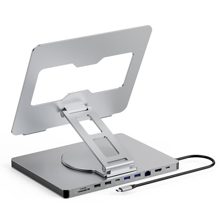 

Blueendless 10 In 1 Foldable Laptop Type-C Dock Stand, Spec: Rotating With LAN Port